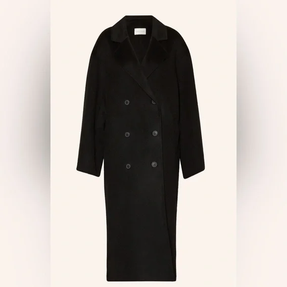 LouLou De Saison Borneo Wool Cashmere Coat, XS, Black - Picture 5 of 11